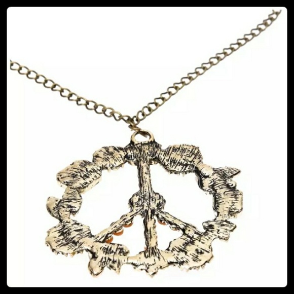 Peace Necklace Womens Hippie Bohemian Wear - Picture 4 of 6